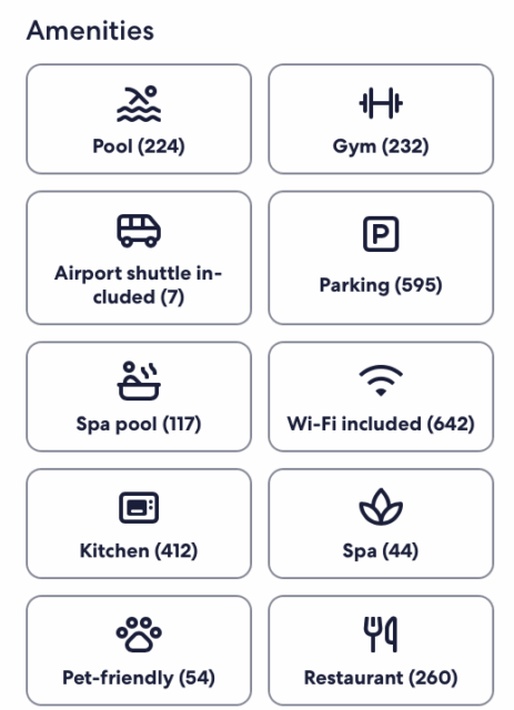 Hotels dot com Pet-Friendly Filter Website