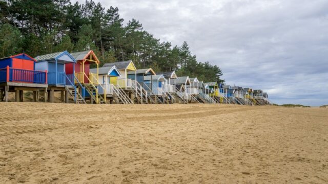 Wells Beach Huts and Sand