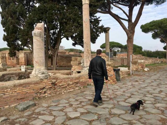 Ostia Antica with a Dog
