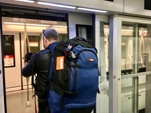 Dog on Barcelona Metro