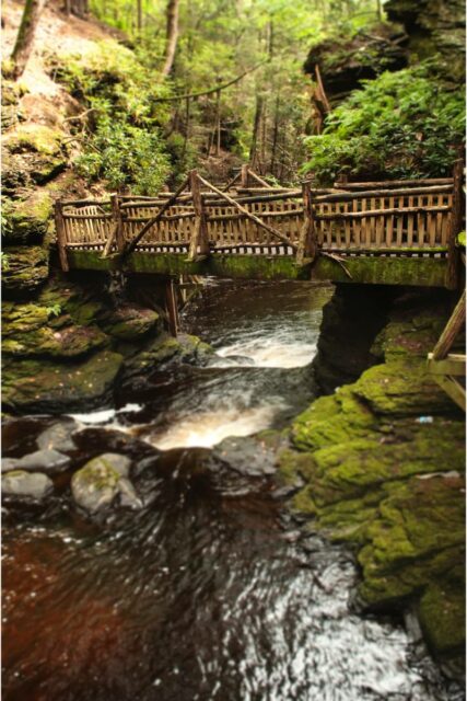 Bushkill-Falls-Wooden-Bridge