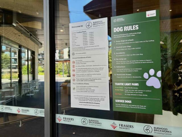 Burwood Brickworks Dog Rules