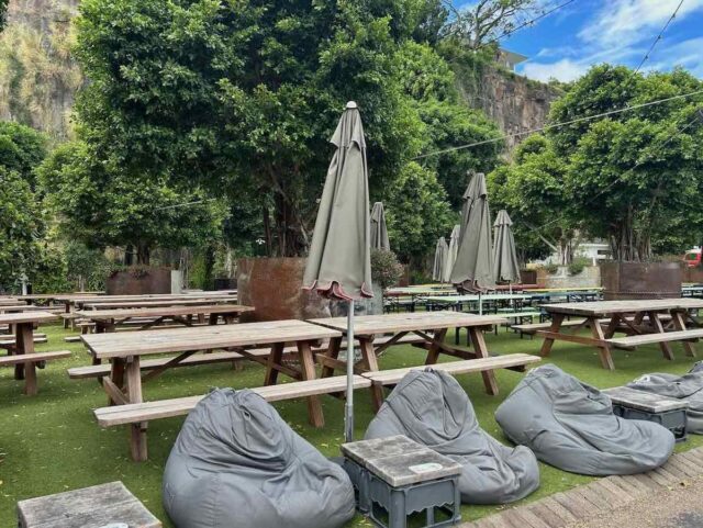 Felon Brewing River Garden Beanbags