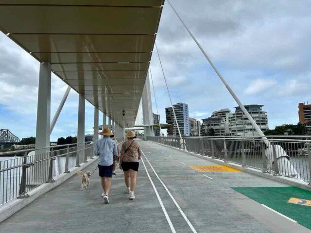 Kangaroo Point Green Bridge with Dog