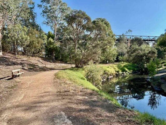 Gardiners Creek Reserve Next to Creek