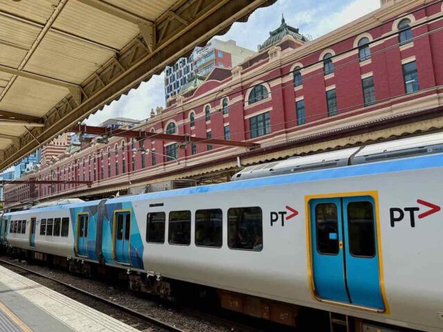 Melbourne Train at Flinders Street Station