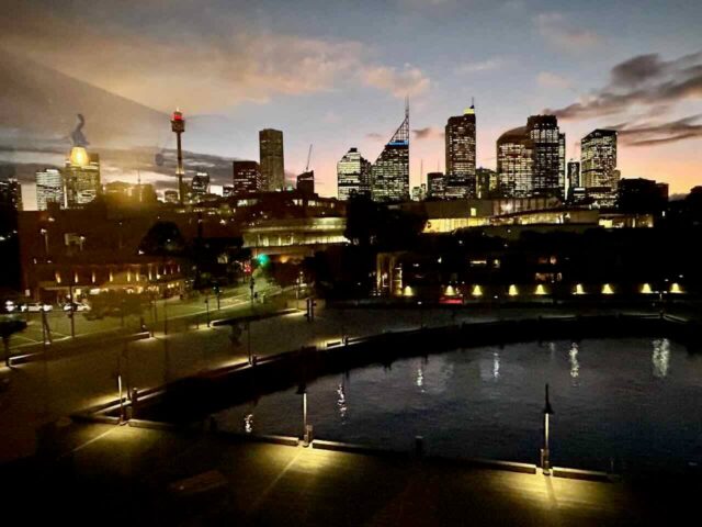 Sunset View from Ovolo Woolloomooloo